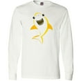 thumbnail image 3 of Inktastic Cute Shark, Little Shark, Yellow Shark Long Sleeve T-Shirt, 3 of 5