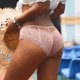 thumbnail image 4 of Gibobby Braguitas Slim Fit Calzoncillos de mujer Ropa interior transparente de encaje hueco Tentación Tangas sexuales Cintura Tanga(Rosa， M), 4 of 5