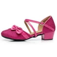 thumbnail image 3 of GERsome Girl's Latin Dance Shoes Kids Low Heel Salsa Tango Pratice Proformence Ballroom Dancing Shoes, 3 of 8