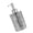 Transparent Gray Round, variant on LAIQIEN Crystal Kitchen Refillable Dish Soap Dispenser Liquid Hand Soap Container with Rust Proof Stainless Steel Pump for Showe