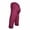 Wine, variant on Wiyuqeen Womens Plus Sized Cropped Yoga Pants Classic Solid Hight Waist Exercise Capris Pants Soft Trendy Side Pleated Tights Leggings