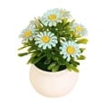 thumbnail image 2 of Artificial Flower Flowers With Pot 7 Heads Fake Plastic Flower Arrangement For Home Office Wedding Table Decor, 2 of 6