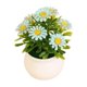 thumbnail image 3 of MTBLYS Arreglo floral artificial con maceta de 7 cabezas, de plástico, para decoración de mesa en el hogar, la oficina o bodas. Planta decorativa en maceta, centro de mesa para escritorio., 3 of 7
