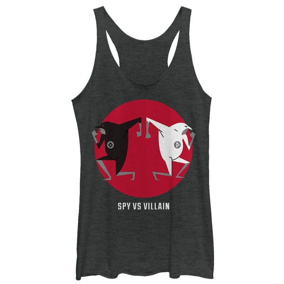 Women's Despicable Me 3 Villain Brothers Racerback Tank Top Black Heather X Large