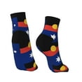 thumbnail image 2 of Mens Ankle Socks Womens Australian Flag With Aboriginal Flag Quarter Breathable Casual Socks, 2 of 7