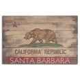 thumbnail image 1 of Santa Barbara, California, Rustic California State Flag Birch Wood Wall Sign (12x18 Rustic Home Decor, Ready to Hang Art), 1 of 4