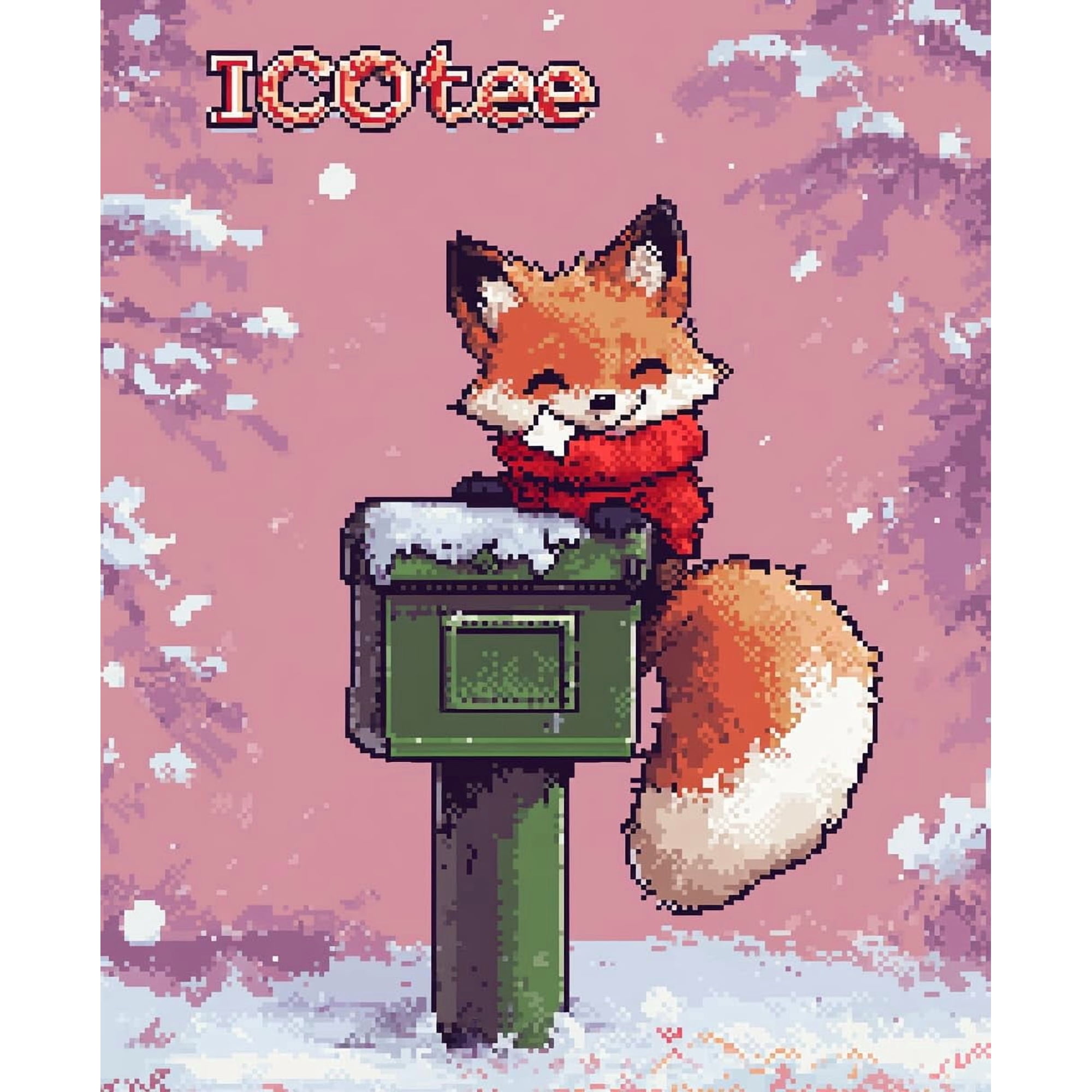 DIY Cross Stitch Kit for Beginners Adorable Fox 11CT Embroidery Kit with Pattern Stamped Needlepoint Craft Kit 40x50cm-1