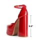 thumbnail image 3 of Tacones Plataforma con Bloque para Mujer DREAM PAIRS Rojo Talla 6, 3 of 6