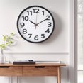thumbnail image 2 of REGALWOVEN Silent Non-Ticking Modern Battery Operated Wall Clock for Kitchen and Living Room White-1 12 Inch, 2 of 6