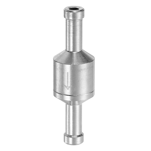 6mm (1/4") Fuel Check Valve, Non-Return One Way Hose Check Valve, Silver