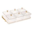 thumbnail image 4 of Dried Fruit Plate Appetizer Serving Tray for Living Room Holiday Dining Room clear 6 grid, 4 of 8
