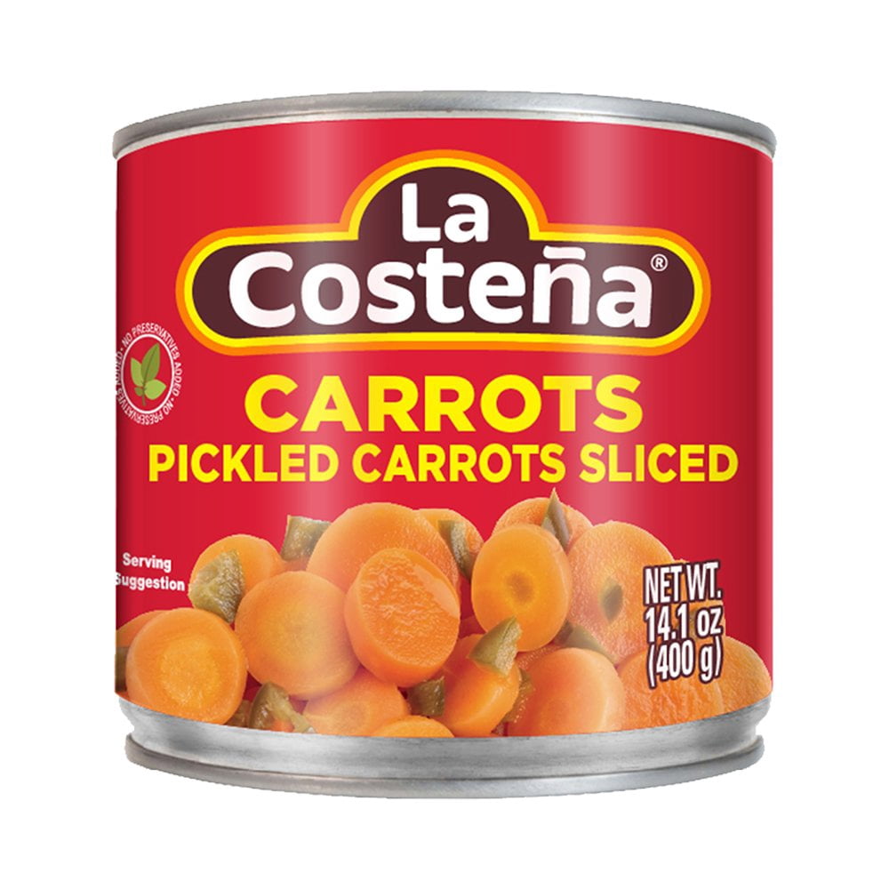 Pack of 4 La Costena Sliced Pickled Carrots - 14.1 oz - Package may vary