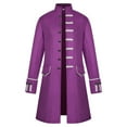 thumbnail image 2 of DPTALR Men's Winter Solid Color Cardigan Long Sleeve Capless Casual Blouse Tops Coat, 2 of 4