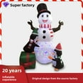 thumbnail image 2 of Christmas Inflatable Snowman with Penguins & Rotating Stage - 6FT Outdoor LED Lighted Display with Gift Boxes, Yard Blow Up Decor for Xmas Party, Garden, Lawn, 2 of 5