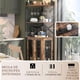 thumbnail image 3 of Muebles para Cocina, Gabinete para Vinos con Luces LED, Cantina Bar Mueble para Casa con Toma de Corriente, 5 Niveles Estante para Vinos y Copas, Gabinetes de Almacenamiento, 44*44*163cm (Marron), 3 of 9