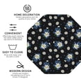 thumbnail image 3 of Honeii Daisies Flowers print Leather Coaster Set of 4, ideal for safeguarding your furniture from drinks spills and effortless cleanup-Octagon, 3 of 6