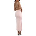 thumbnail image 2 of Kmbangi Robe Longue d'Été pour Femmes Couleur Unie Sans Manches Robe de Soirée Mode Tenue de Boîte de Nuit, 2 of 8