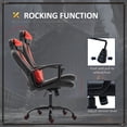 thumbnail image 3 of Office Chair High Back Racing Style Gaming Chair Adjustable PU Leather Swivel Computer Task Seat with Lumbar Support and Pillow Red, 3 of 7