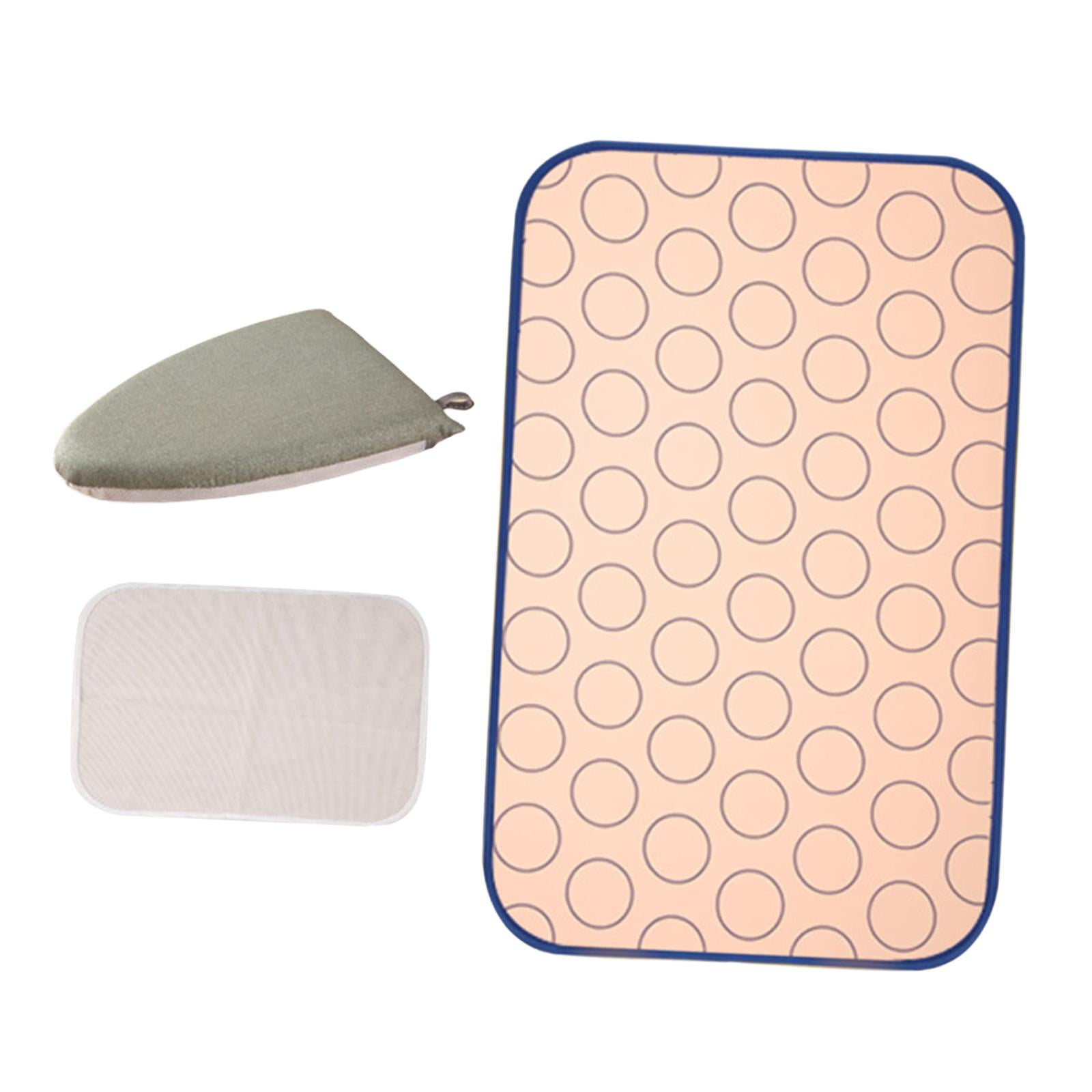 Fiocias Ironing Mat for Table Top Flat Surface Foldable Thickened Heat Protection Travel 62cmx120cm