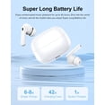 thumbnail image 2 of TUMJUN Auriculares inalámbricos, 42H de reproducción Bluetooth 5.3, auriculares estéreo de alta fidelidad con cancelación de ruido, auriculares intrauditivos estéreo impermeables IPX7 con pantalla LED, 2 of 5