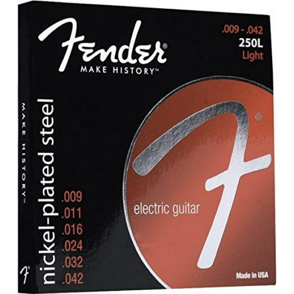 Fender 250L Nickel Plated Steel Electric Guitar Strings Light