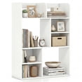 thumbnail image 1 of Gymax Desk Bookshelf Desktop Display Rack w/ 8 Open Cubes Countertop Storage Hutch, 1 of 10