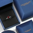 thumbnail image 5 of Gem Stone King 10K White Gold Red Garnet Engagement Ring for Women | 0.80 Cttw | Emerald Cut 6X4MM | Gemstone January Birthstone | Size 7, 5 of 6
