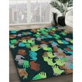 thumbnail image 3 of Ahgly Company Machine Washable Indoor Rectangle Transitional Charcoal Black Area Rugs, 3' x 5', 3 of 7