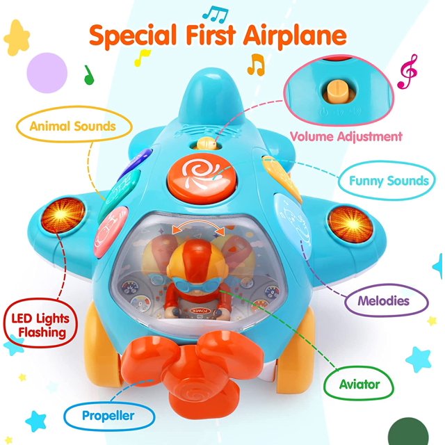 Juguetes bebe 12 - 18 meses juguetes electronicos avion juguetes para 1 año juguetes para niños y niñas juguetes musicales 1 - 3 años juguetes educativos juguetes para 1 año juguetes para gateadores JAMW Sencillez