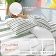 thumbnail image 2 of Queen 4 Piece Bedding Set Sage Green Stripe Gray Line Soft Breathable Duvet Cover and Pillowcase,Minimalist Style Duvet Cover Set Washable Bed Sheets for Bedroom Dormitory Guest Room, 2 of 9