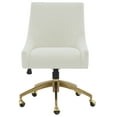 thumbnail image 2 of SAFAVIEH Couture Jakob Boucle Mid Back Adjustable Swivel Desk Chair, Ivory/Gold, 2 of 7