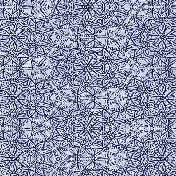 Ahgly Company Indoor Square Patterned Heavenly Blue Area Rugs, 6' Square