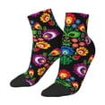 thumbnail image 2 of Bingfone Traditional Floral Polish Design Patterned Men'S Women'S Casual Cotton Socks, 2 of 9