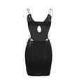 thumbnail image 5 of KOMOO Women Spaghetti Strap Dress Hollow Out Tie-Up Sling Bodycon Dress Sleeveless Backless Dress, 5 of 7