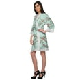 thumbnail image 3 of Moomaya Cotton Printed&nbsp;Bathrobe&nbsp;Crossover&nbsp;Fabric Lace Short&nbsp;Robes Loungewear, 3 of 6