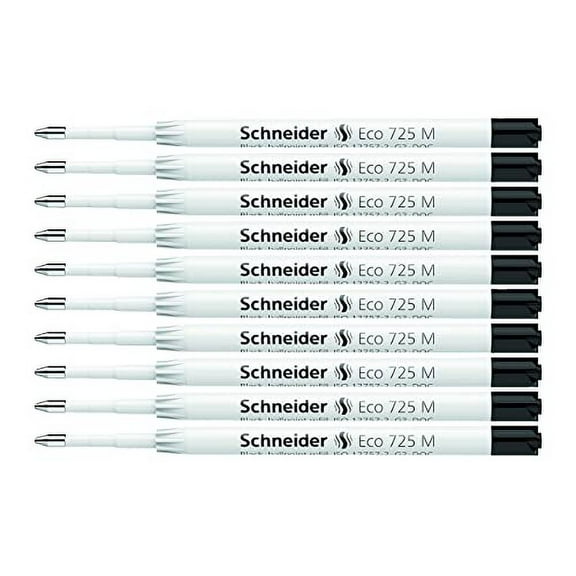 Schneider Eco 725, Giant Refill, M (Medium), ISO Format G2, Black Ink (172511)