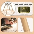 thumbnail image 6 of Costway 5 PCS Dining Table Set for 4 Persons Modern Round Table & 4 Chairs with Wood Leg Green, 6 of 8