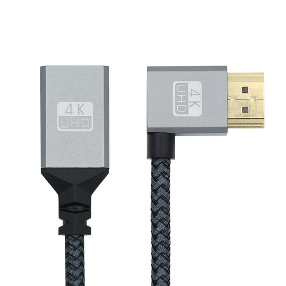 CY HDMI 1.4 Type A Male to A Female Extension Cable Left Angled 90 Degree Support HDTV 4K 60hz 3D
