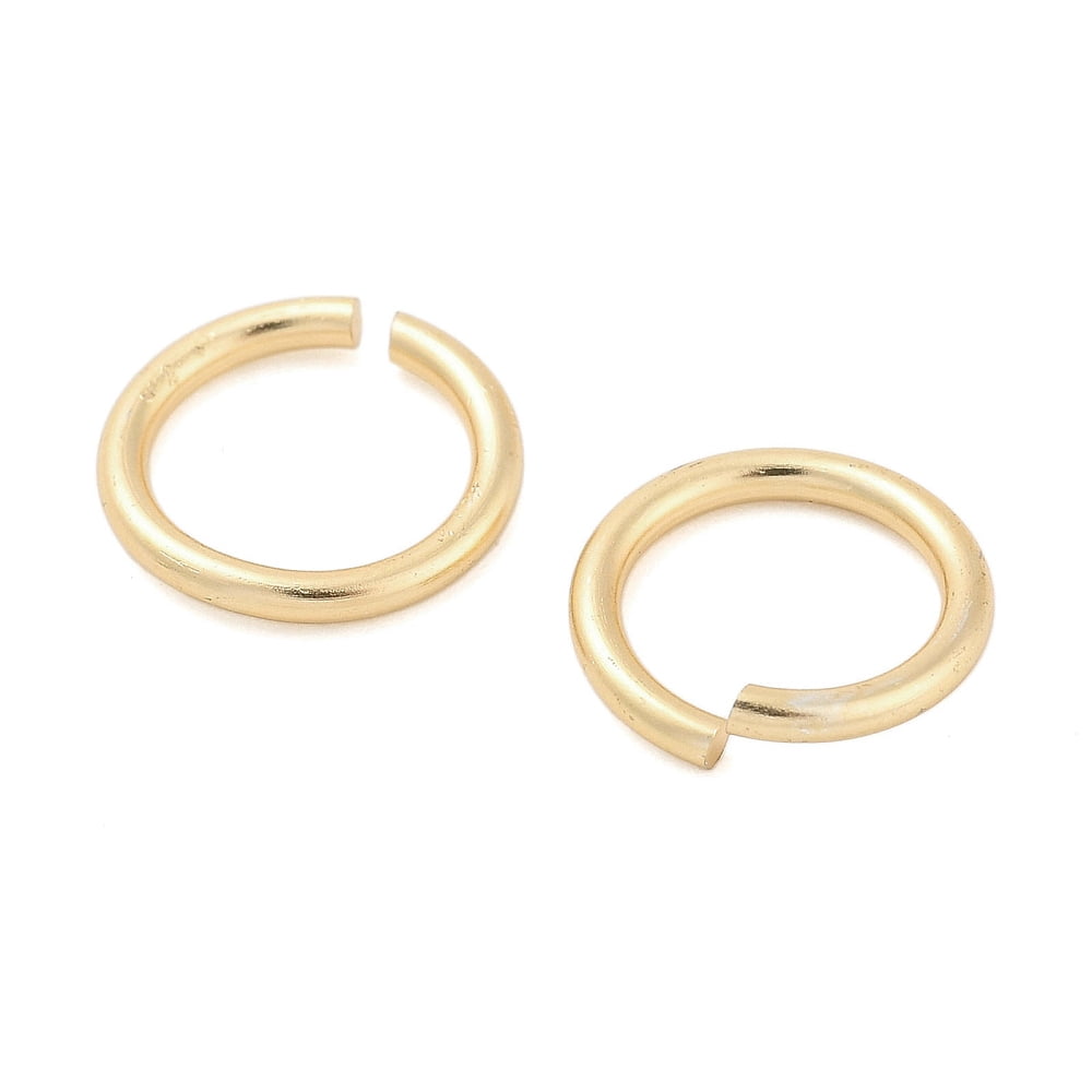 2500 pc Aluminum Open Jump Rings Round Ring Light Gold 11x1.5mm Inner Diameter: 8mm