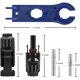thumbnail image 2 of 10 pares de conectores solares fotovoltaicos MC4, conector PV macho/hembra, doble anillo de sellado impermeable, para accesorios de cables de paneles solares fotovoltaicos., 2 of 5