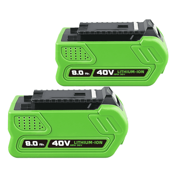 2Packs 8.0AH Replacement for GreenWorks 40V 29472 29462 29482 29463 Battery, Compatible with GreenWorks 40V G-MAX Power Tools 29252 20202 22262 25312 25322