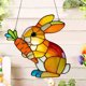 thumbnail image 1 of Adornos de Pascua, regalos de Pascua, conejos de Pascua, estilo acrílico, adorno colgante de granja para ventana, hogar, ventana, jardín, decoración de granja, regalo, colgante, 1 of 7