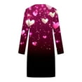 thumbnail image 5 of Sakmal Soft Mumu Nightgownss for Women Valentines Love Long Sleeve Sleepwear Heart Print Knee Length Nightgowns for Women L, 5 of 6