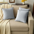 thumbnail image 3 of A1HC Set of 2 Luxurious Soft Velvet Throw Pillow Covers Only, 18"x18", Light Grey, Decorative Cushion Covers with Hidden YKK Zipper for Sofa or Bed, 3 of 7