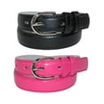 thumbnail image 1 of CTM® Ceinture Habillée en Cuir de Base pour Enfant (Lot de 2 Couleurs), 1 of 3