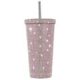 thumbnail image 1 of Taza aislada con diamantes de imitación brillantes de 500 ml acero inoxidable 304 para viajes al aire libre, 1 of 9