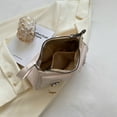 thumbnail image 3 of Yucurem Women Retro Commuting Bag Double Pockets Pu Leather Chic Hobo Bag (Beige) Fashion shoulder bag (Beige), 3 of 10