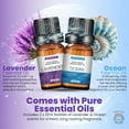 thumbnail image 3 of Wool Dryer Balls w/Essential Oils Bundle - Reusable, Organic, Handmade & Hypoallergenic XL Size | Eco-Friendly, Natural Fabric Softener | Ocean & Lavender Oil, White, 3 of 3
