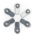thumbnail image 3 of HIC Kitchen Multi-Purpose Magnetic Clips, Soft-Grip Handles, Set Of 6 (2 Each White, Grey, and Charcoal), For Sealing Food Bags, Hanging Notes, And Organizing Home Or Office, 3 of 6