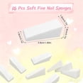thumbnail image 2 of 32 Pcs Makeup Sponge, Cosmetic Foam Wedge Gradient Triangular Shaped Nail Sponge for Beauty Blender and Nail Art, White Makeup Sponges Nail Buffer for Powder, Concealer and Foundation Blending, 2 of 5